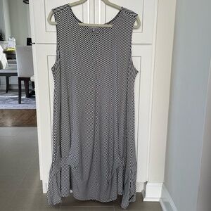 Habitat Black/White Striped Sleeveless Sundress XL